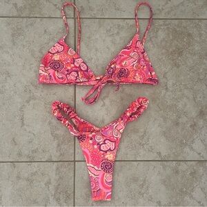 Kulani Kinis Pink and Orange Swirl Bikini